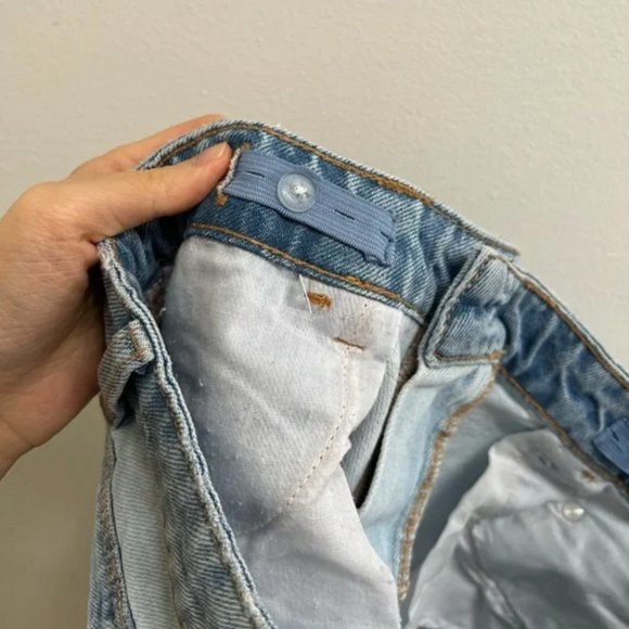 Zara Girls Contrast Split Jean Shorts 13-14 - Picture 5 of 6